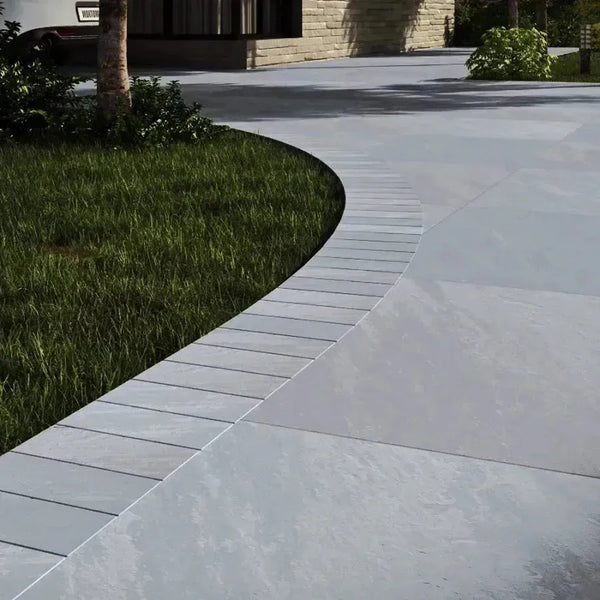 Kandla grey porcelain border edging setts 200 100