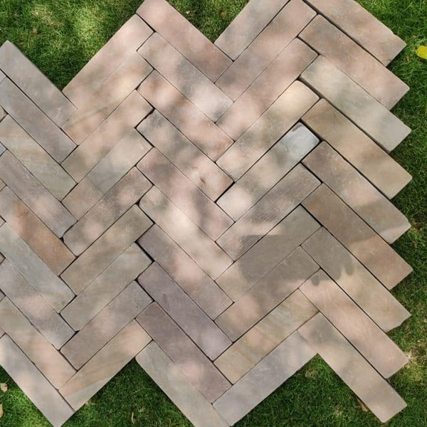 Raj Green Sandstone Tumbled Pavers