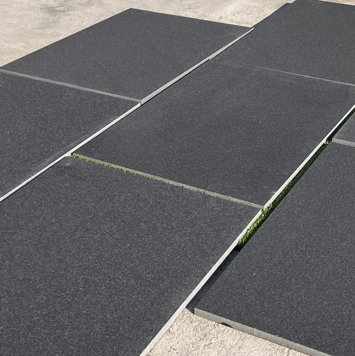 absolute black granite paving slabs