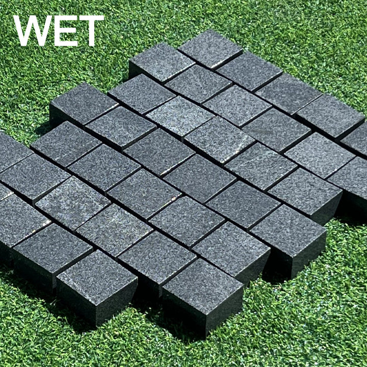 blue grey granite setts 100 x 100 x 50