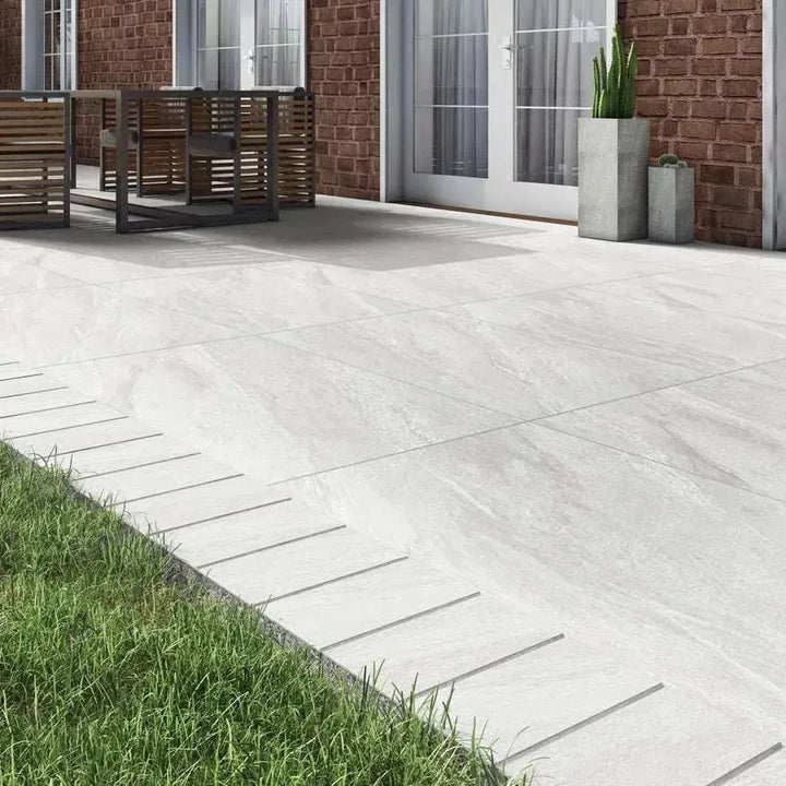 County Light Grey Porcelain Edging Setts 200x100