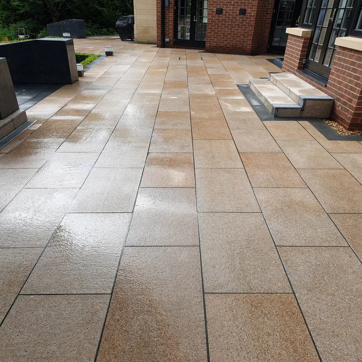 gold yellow granite paving slabs 900 600 x20