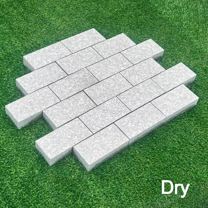 pink rose granite setts sawn flamed 200x100x50