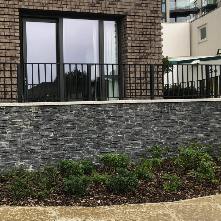 Black slate Z stone cladding panels, tier stone cladding