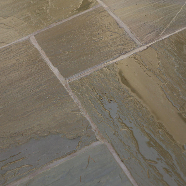 Raj green Indian sandstone paving 
