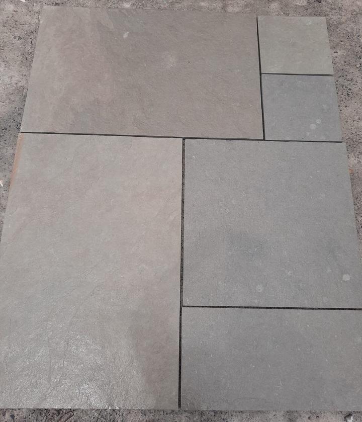 dove grey limestone paving slabs