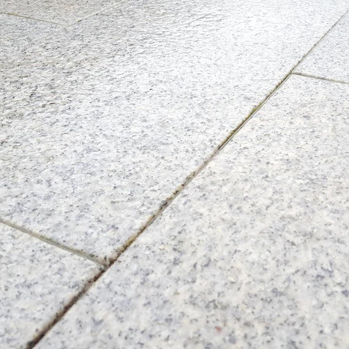 silver grey granite paving texture