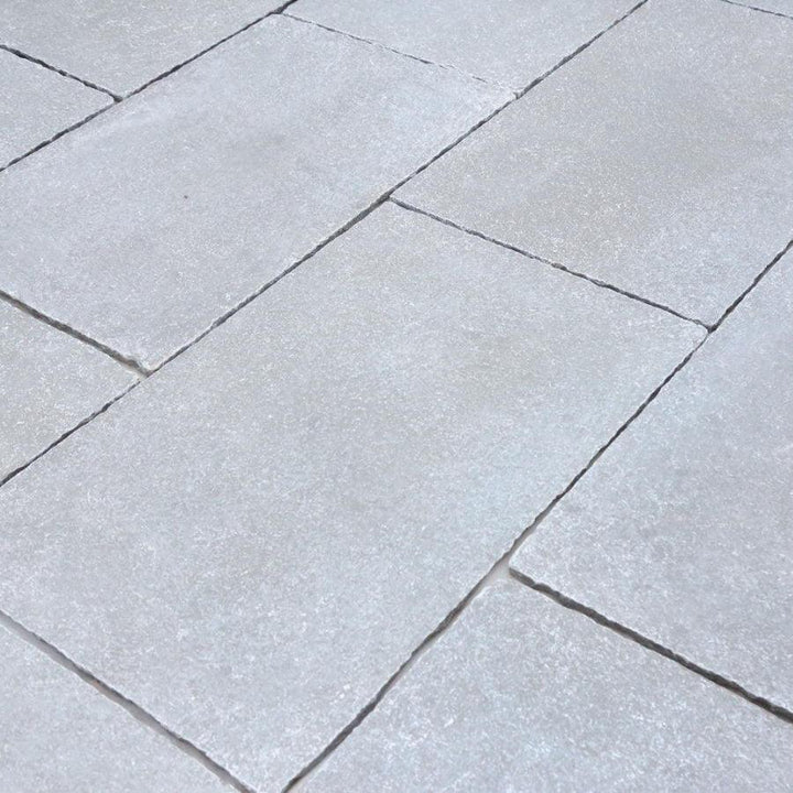Tandur grey limestone paving handcut tumbled