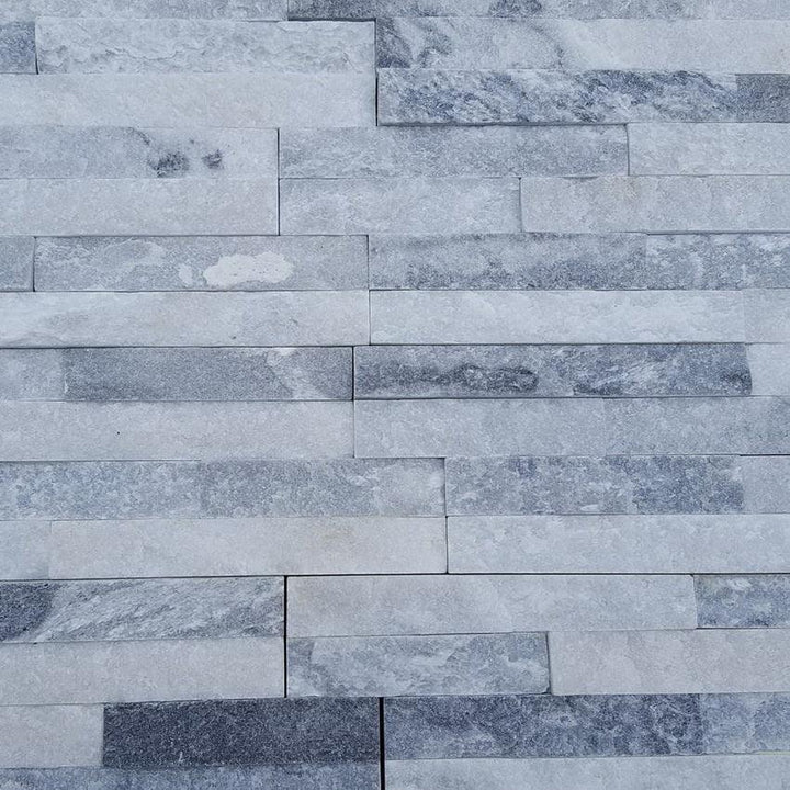 split face tiles white grey quartz